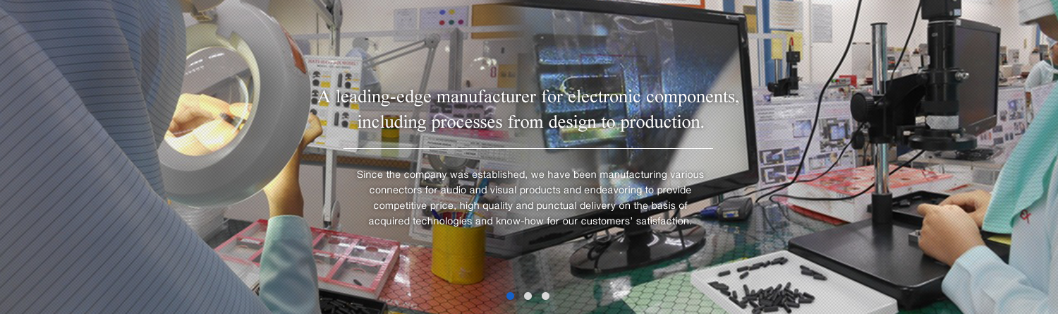 A leading-edge anufacuturer for electronic componentns, including processes from design to production.