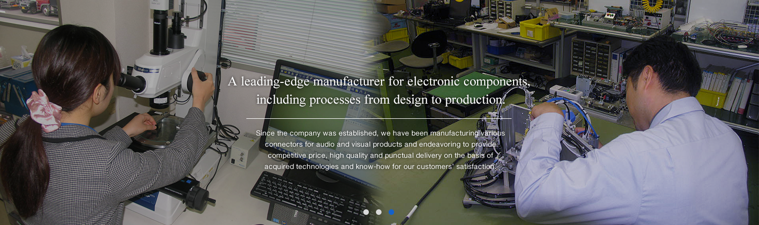 A leading-edge anufacuturer for electronic componentns, including processes from design to production.